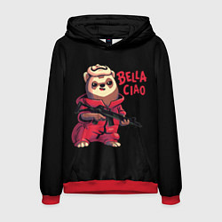 Толстовка-худи мужская Bella Ciao, цвет: 3D-красный