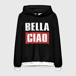 Толстовка-худи мужская Bella Ciao, цвет: 3D-белый