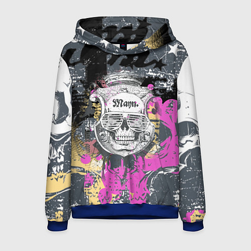 Мужская толстовка Череп / 3D-Синий – фото 1