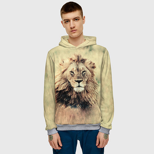 Мужская толстовка Lion King / 3D-Меланж – фото 3