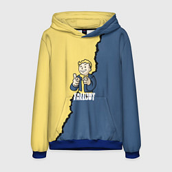 Толстовка-худи мужская Fallout logo boy, цвет: 3D-синий