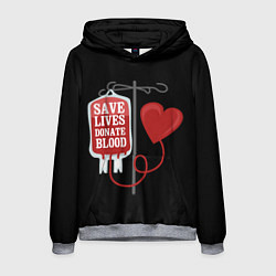 Толстовка-худи мужская Донор, цвет: 3D-меланж