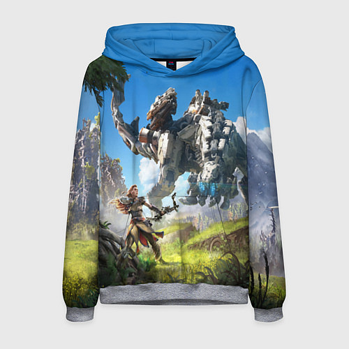 Мужская толстовка HORIZON ZERO DAWN / 3D-Меланж – фото 1