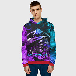 Толстовка-худи мужская VALORANT OMEN, цвет: 3D-красный — фото 2