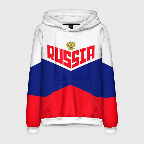 Мужская толстовка Russia / 3D-Белый – фото 1