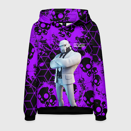 Мужская толстовка Fortnite Skull / 3D-Черный – фото 1