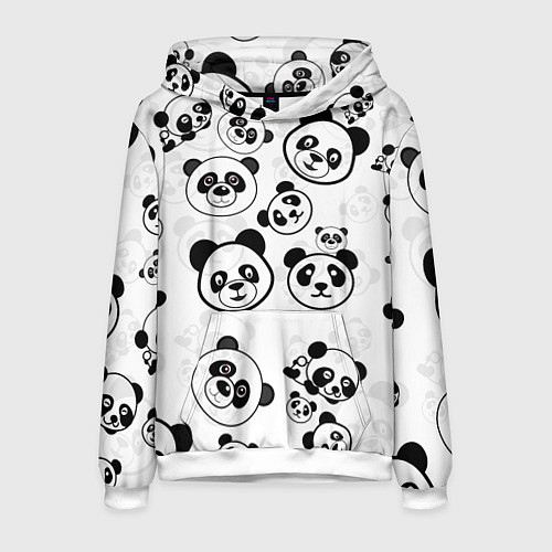 Мужская толстовка Панды / 3D-Белый – фото 1