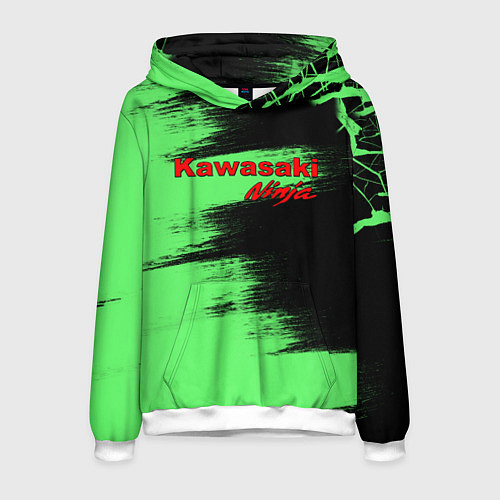 Мужская толстовка Kawasaki / 3D-Белый – фото 1