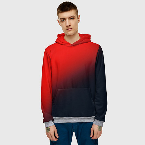 Мужская толстовка RED / 3D-Меланж – фото 3