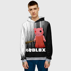 Толстовка-худи мужская Roblox Piggy, цвет: 3D-меланж — фото 2