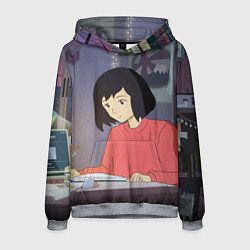 Толстовка-худи мужская Lofi, цвет: 3D-меланж
