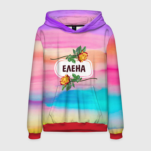 Мужская толстовка Елена / 3D-Красный – фото 1