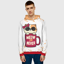 Толстовка-худи мужская Милый котенок Z, цвет: 3D-красный — фото 2