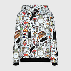 Толстовка-худи мужская Тоторо, цвет: 3D-черный