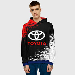 Толстовка-худи мужская TOYOTA, цвет: 3D-синий — фото 2