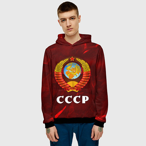 Мужская толстовка СССР USSR / 3D-Черный – фото 3