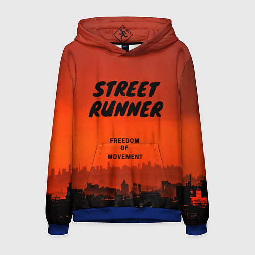 Мужская толстовка Street runner / 3D-Синий – фото 1
