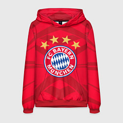 Толстовка-худи мужская BAYERN MUNCHEN, цвет: 3D-красный