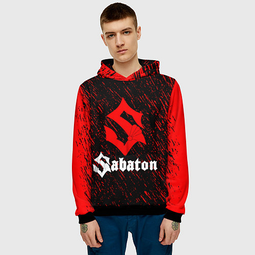 Мужская толстовка Sabaton / 3D-Черный – фото 3