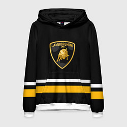 Толстовка-худи мужская Lamborghini Uniform, цвет: 3D-белый