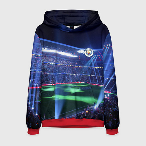 Мужская толстовка FC MANCHESTER CITY / 3D-Красный – фото 1