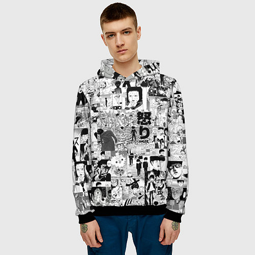 Мужская толстовка МОБ ПСИХО 100 / 3D-Черный – фото 3