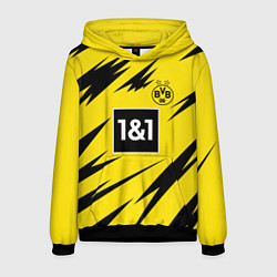 Толстовка-худи мужская HAALAND Borussia Dortmund, цвет: 3D-черный