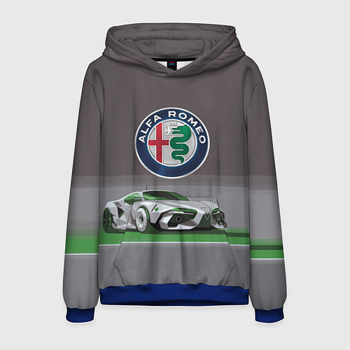 Мужская толстовка Alfa Romeo motorsport / 3D-Синий – фото 1