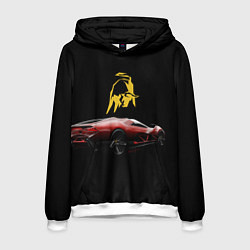Толстовка-худи мужская Lamborghini - motorsport, цвет: 3D-белый
