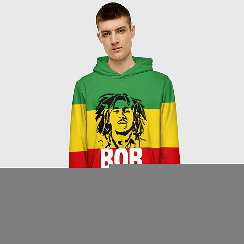 Мужская толстовка Bob Marley / 3D-Черный – фото 3
