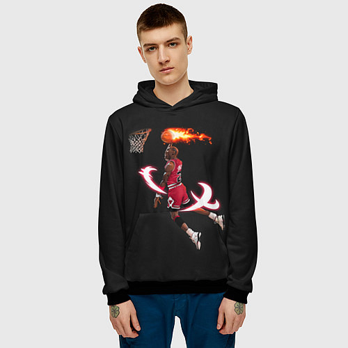 Мужская толстовка MICHAEL JORDAN / 3D-Черный – фото 3