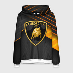 Толстовка-худи мужская Lamborghini, цвет: 3D-белый