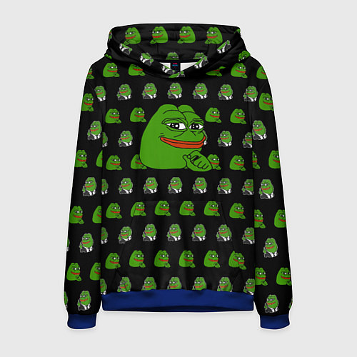 Мужская толстовка Frog Pepe / 3D-Синий – фото 1