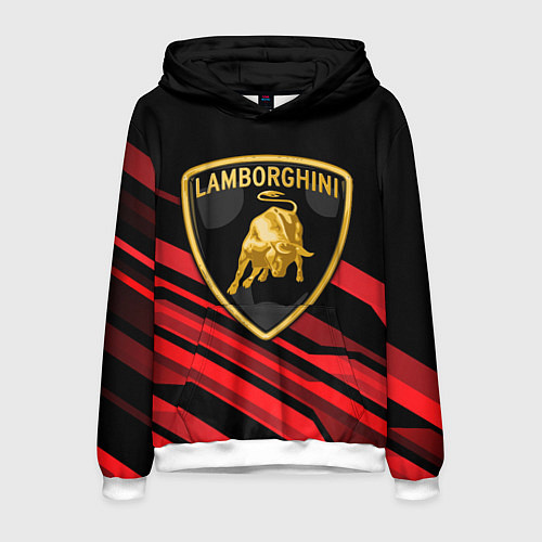 Мужская толстовка Lamborghini / 3D-Белый – фото 1