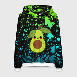 Толстовка-худи мужская Авокадо, цвет: 3D-белый