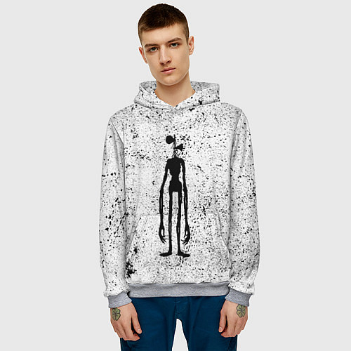 Мужская толстовка Сиреноголовый / 3D-Меланж – фото 3