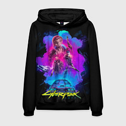 Толстовка-худи мужская Cyberpunk 2077, цвет: 3D-черный
