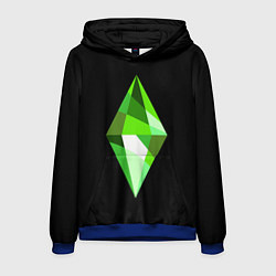 Толстовка-худи мужская The Sims Plumbob, цвет: 3D-синий