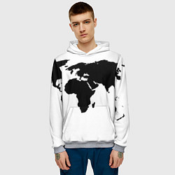 Толстовка-худи мужская Весь мир, цвет: 3D-меланж — фото 2