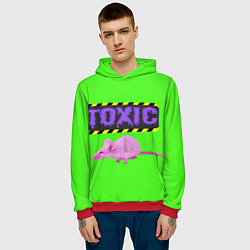 Толстовка-худи мужская Toxic, цвет: 3D-красный — фото 2