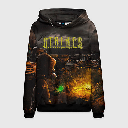 Мужская толстовка Stalker 2 / 3D-Черный – фото 1