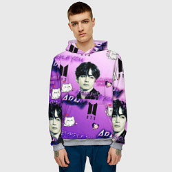 Толстовка-худи мужская I purple you, цвет: 3D-меланж — фото 2