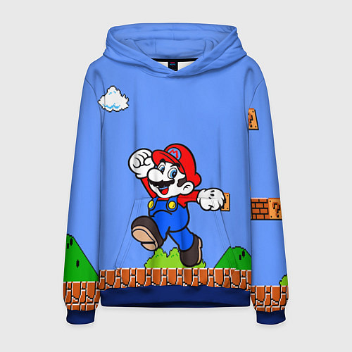 Мужская толстовка Mario / 3D-Синий – фото 1
