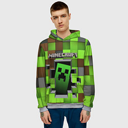 Толстовка-худи мужская Minecraft, цвет: 3D-меланж — фото 2
