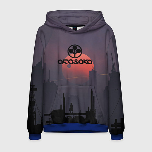 Мужская толстовка Cyberpunk 2077 - Arasaka / 3D-Синий – фото 1