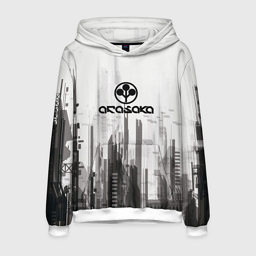 Мужская толстовка Cyberpunk 2077 Arasaka / 3D-Белый – фото 1