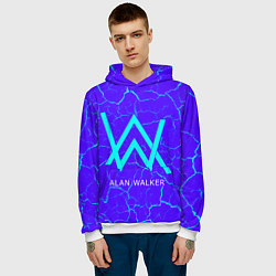Толстовка-худи мужская ALAN WALKER АЛАН УОКЕР, цвет: 3D-белый — фото 2