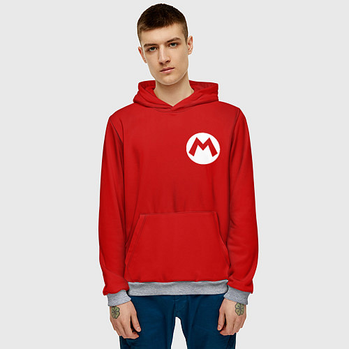 Мужская толстовка МАРИО / 3D-Меланж – фото 3