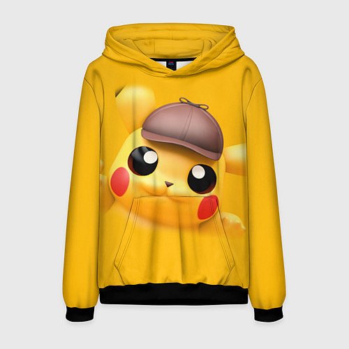 Мужская толстовка Pikachu Pika Pika / 3D-Черный – фото 1