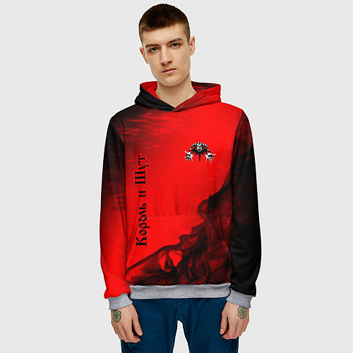 Мужская толстовка КОРОЛЬ И ШУТ / 3D-Меланж – фото 3